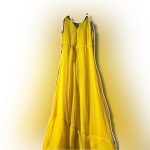 Yellow Sleeveless Halter Neck Dress - Calvin Klein